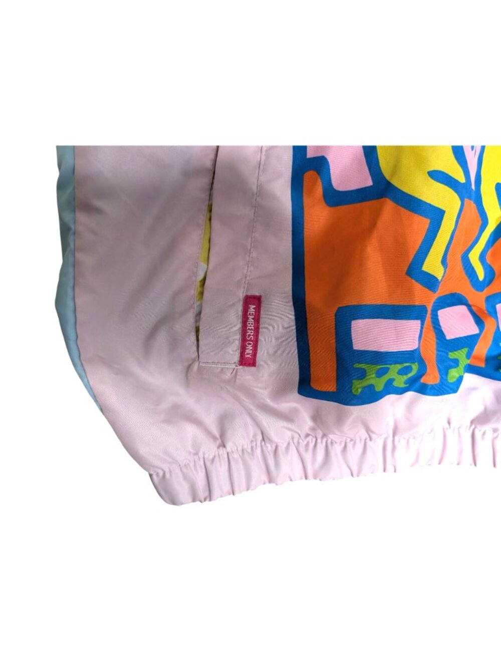 Members Only X Keith Haring Colorful Graffiti Zip Hooded Windbreaker Jacket Smal - Picture 14 of 16
